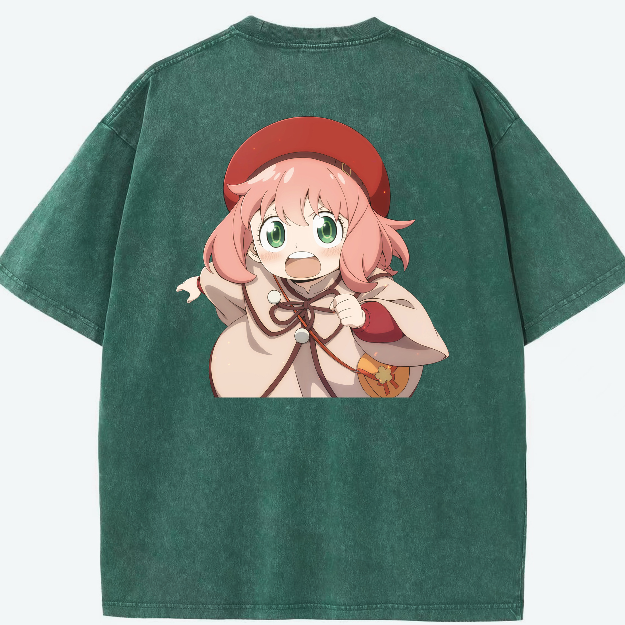 （画像用） SPY×FAMILY间谍家家酒 綿100% ヴィンテージ風 半袖Tシャツ（背面プリント）